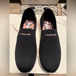U.S. Polo Assn. Black Women's Slip-On Loafers